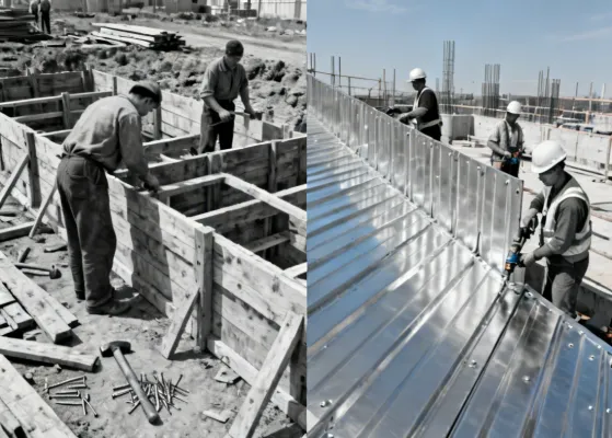 Evolution of formwork from timber to modern steel systems