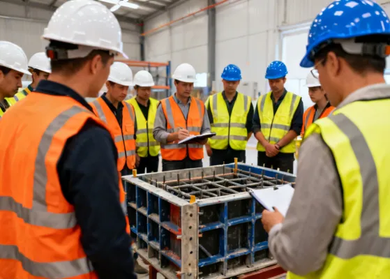 Doka safety training session for formwork assembly