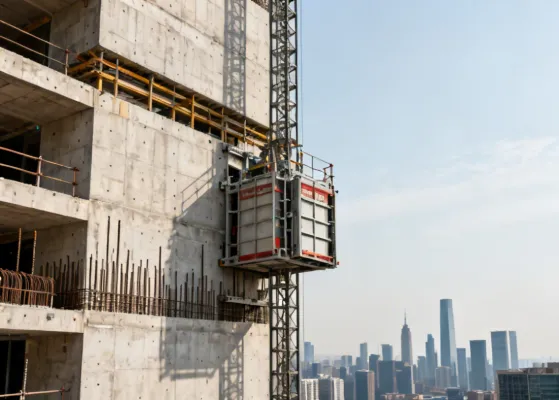 Commercial high-rise construction with Doka climbing formwork