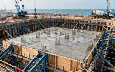 LNG tank foundation construction with Doka heavy-duty formwork